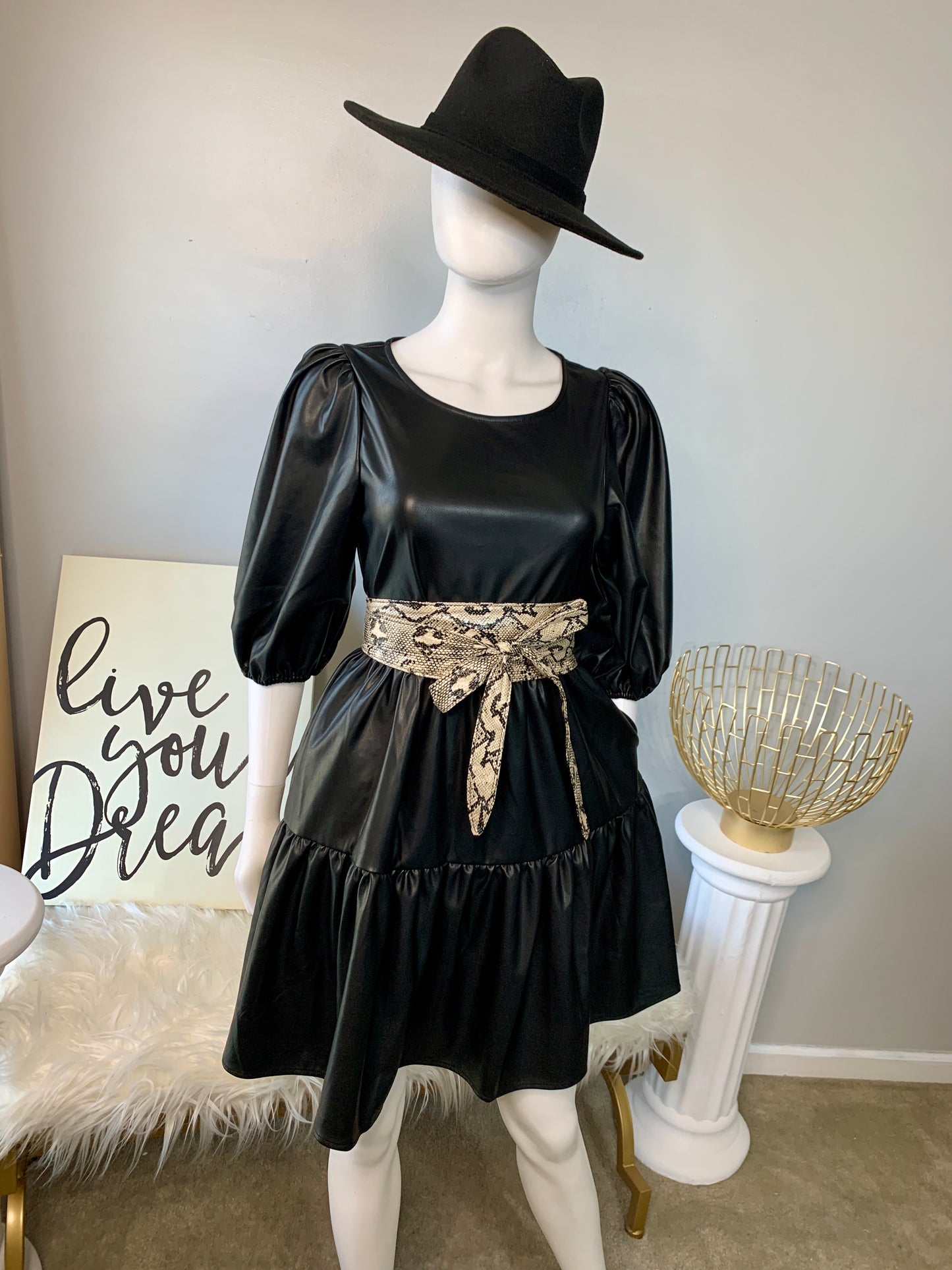 Tiered Up Dress | Black