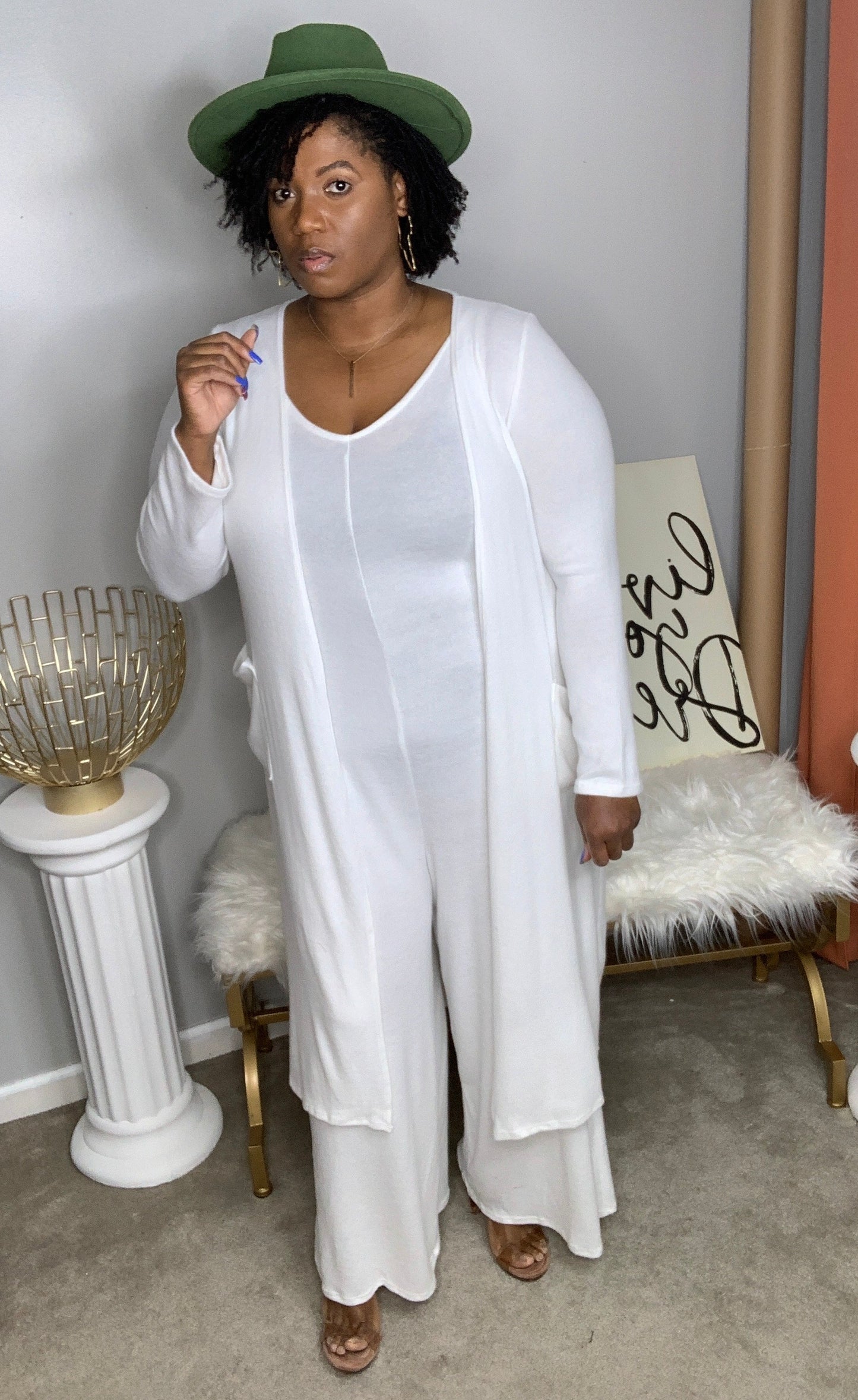 Oh So Cozy Jumpsuit Set | Ivory