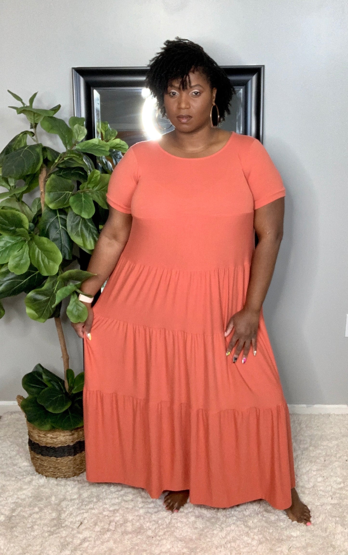 TIERED MAXI DRESS | ASH COPPER