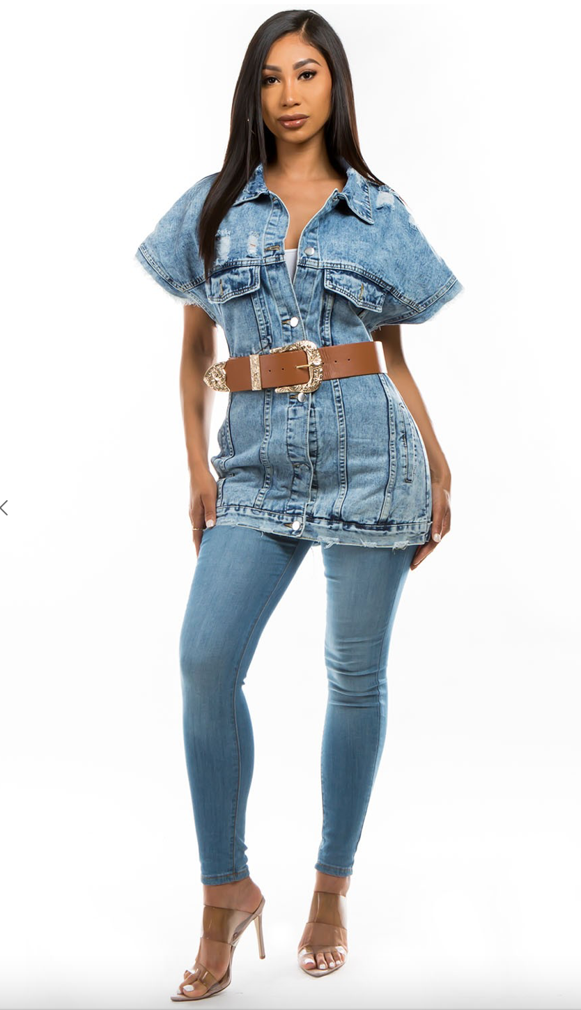 DENIM JACKET DRESS