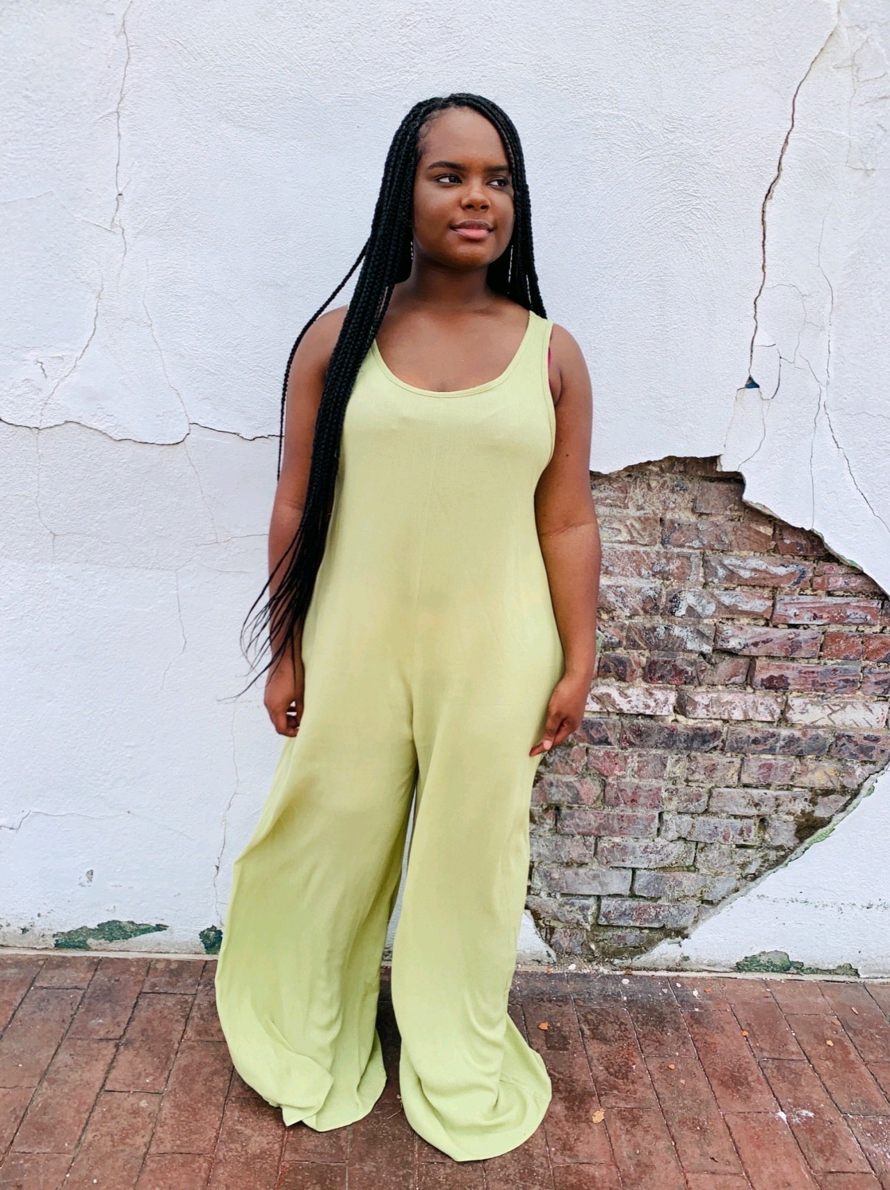 Leah Jumpsuit | Lite Green